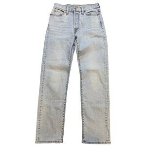 Levis Womens Wedgie Straight Jeans Size 26 Light Wash Denim